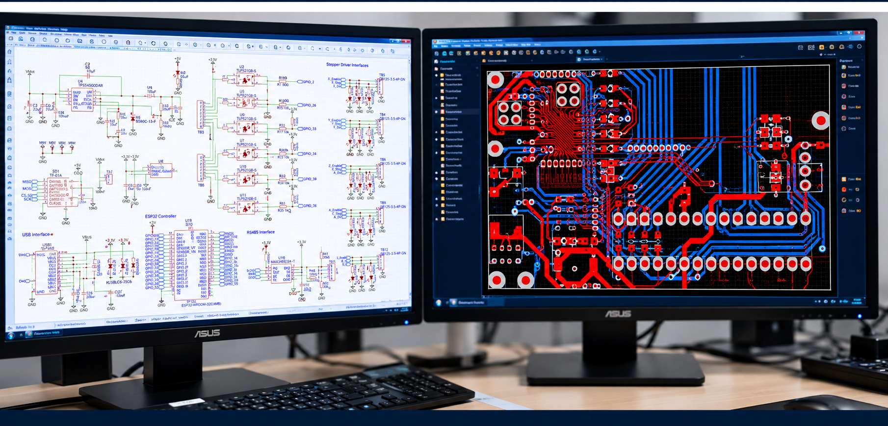 PCB schematic and layout