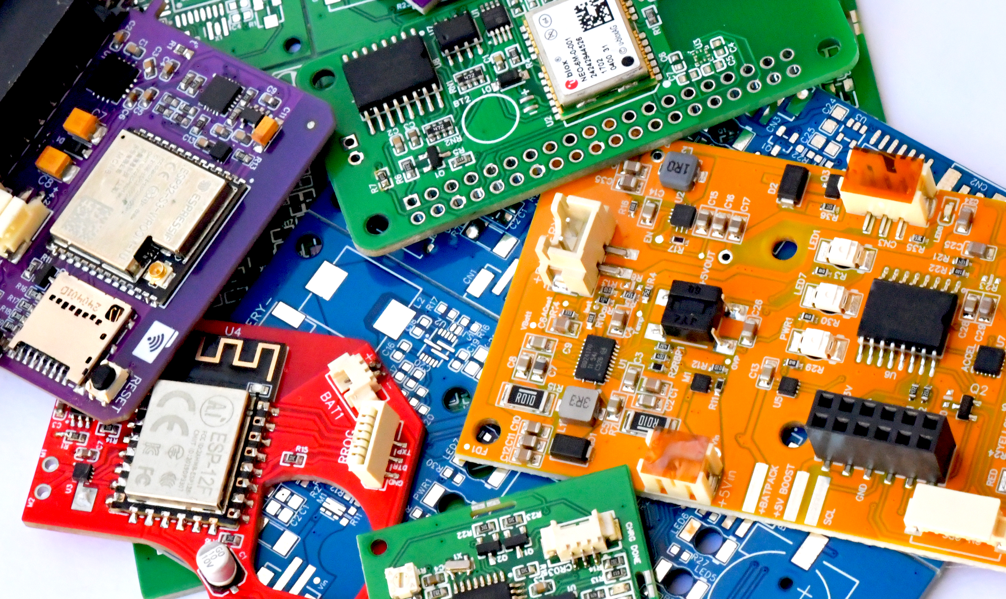 Dense mixed-component PCB